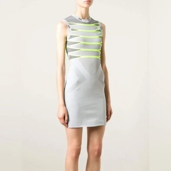Alexander Wang Air Force Engineered Mesh Bodycon Dress Petite XS $800 - Picture 1 of 9